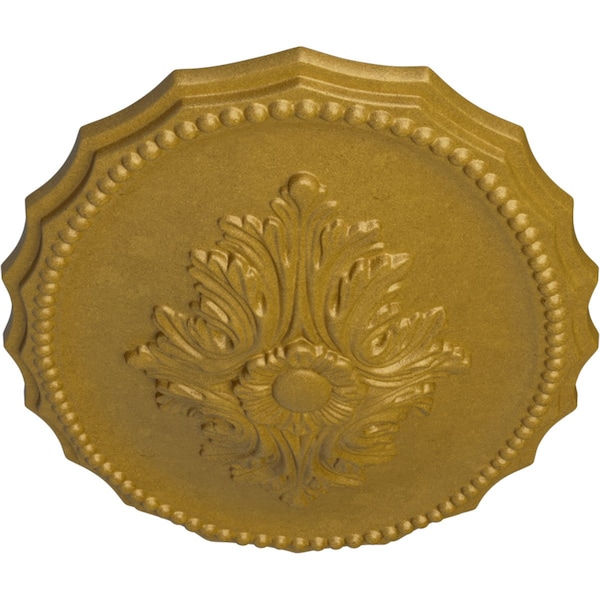 Oxford Ceiling Medallion, Hand-Painted Pharaohs Gold, 16 7/8W X 11 3/4H X 1 1/2P